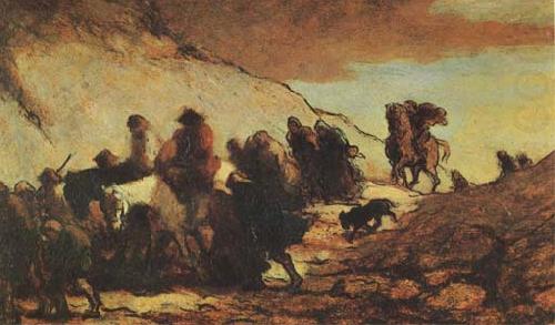 Honore  Daumier The Emigrants (mk09) china oil painting image